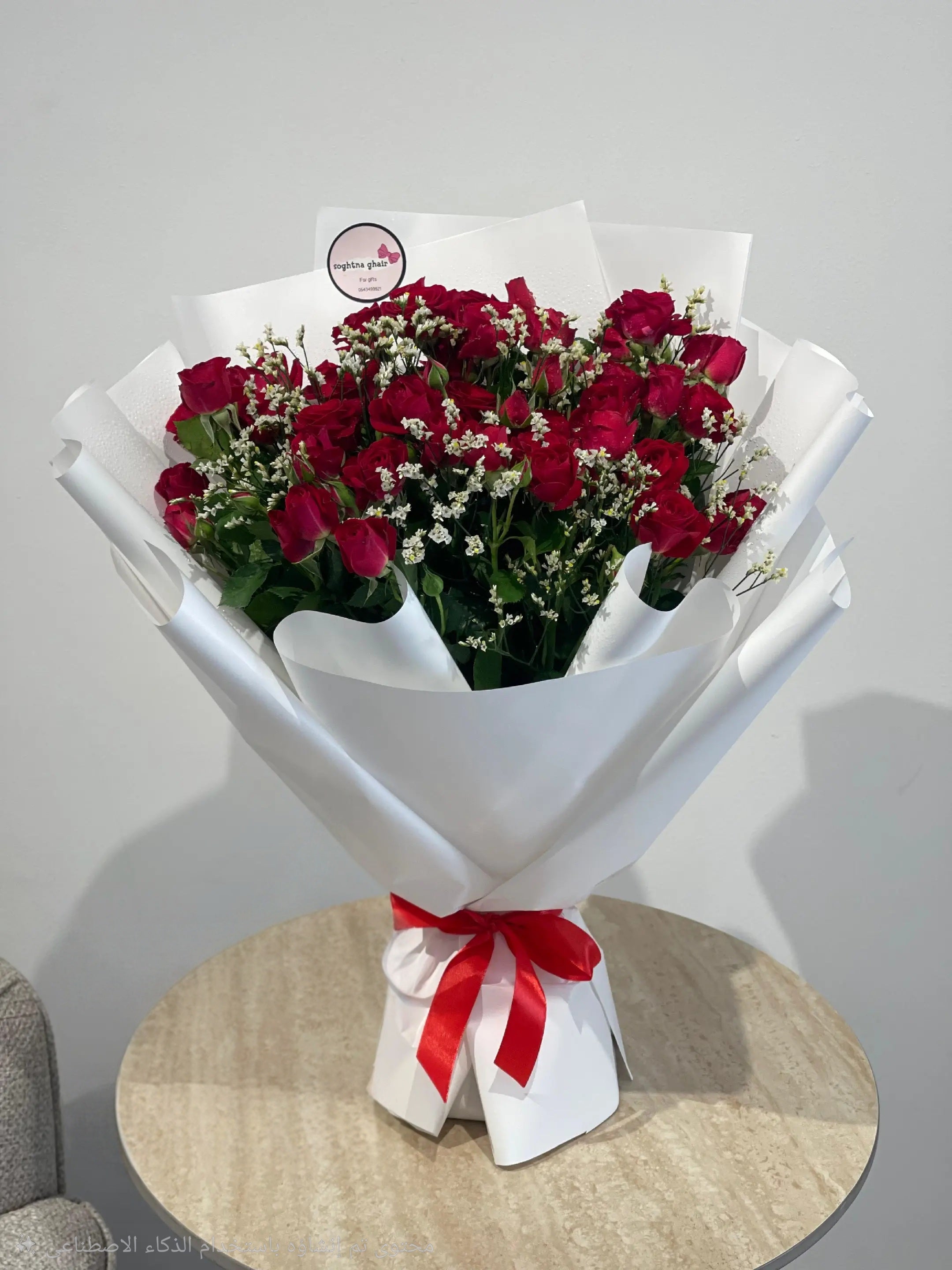 Sugar-Kiss Spray Roses – White Wrap