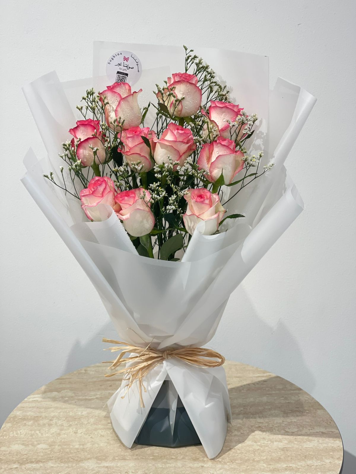Blush Ribbon Roses