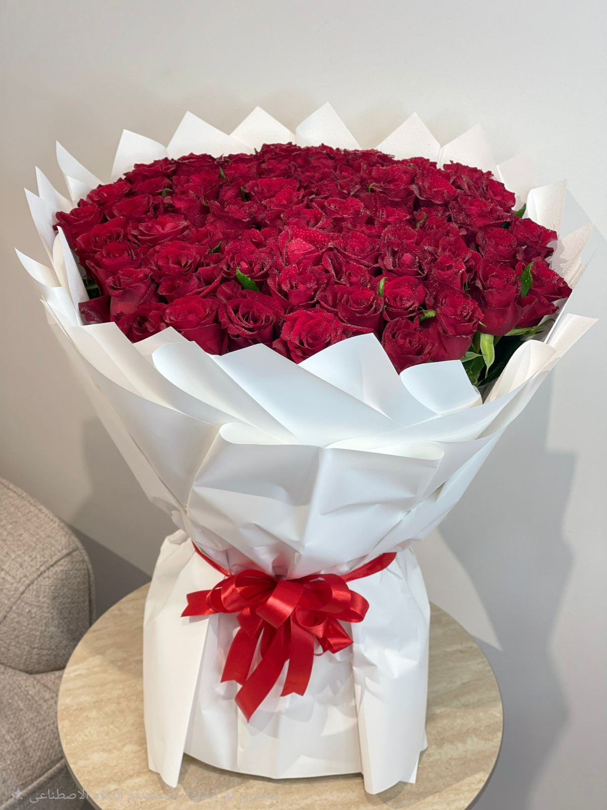 يمكن تغير لون الغلاف والورد وتحديد سعر الباقة